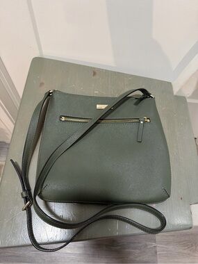 kate spade Olive Green Crossbody with Gold Hardware